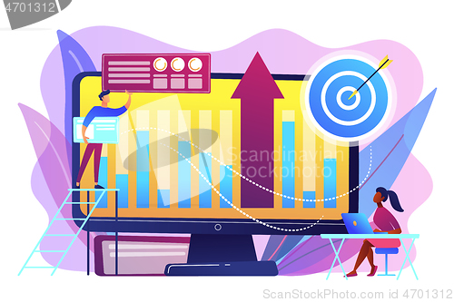 Image of Business Intelligence concept vector illustration.