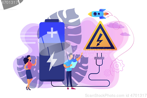 Image of Safety battery concept vector illustration.