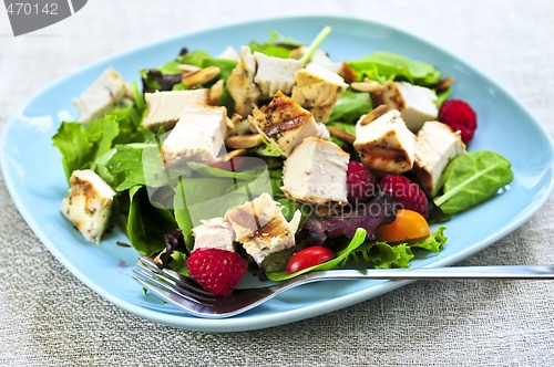 Image of Green salad with grilled chicken