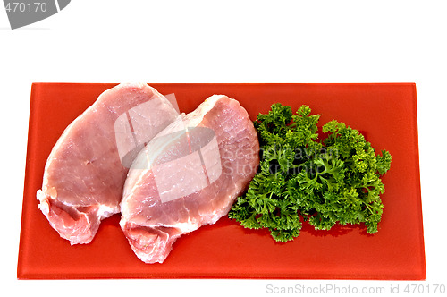 Image of Tenderloinsteak on red plate