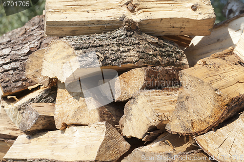 Image of woodpile closeup