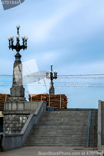 Image of Stone bridge in Riga city.