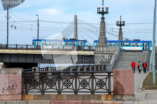 Image of Stone bridge in Riga city.