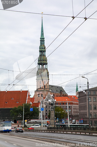 Image of St. Peter's Church in city Riga.