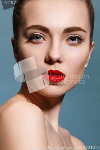 Image of Beautiful girl face, ideal skin