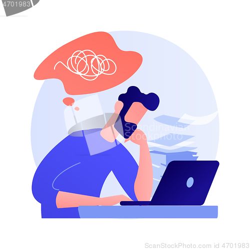 Image of Emotional burnout abstract concept vector illustration.