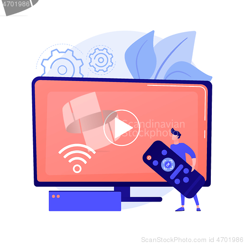 Image of Smart tv vector concept metaphor