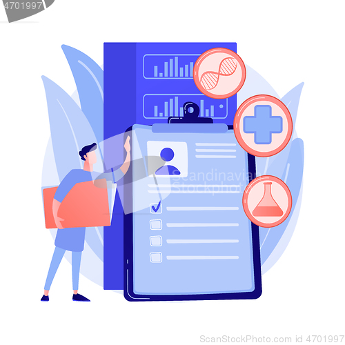 Image of Big data in healthcare abstract concept vector illustration.