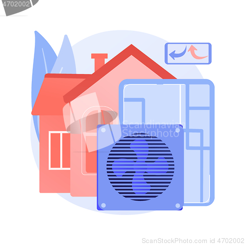 Image of Ventilation system abstract concept vector illustration.