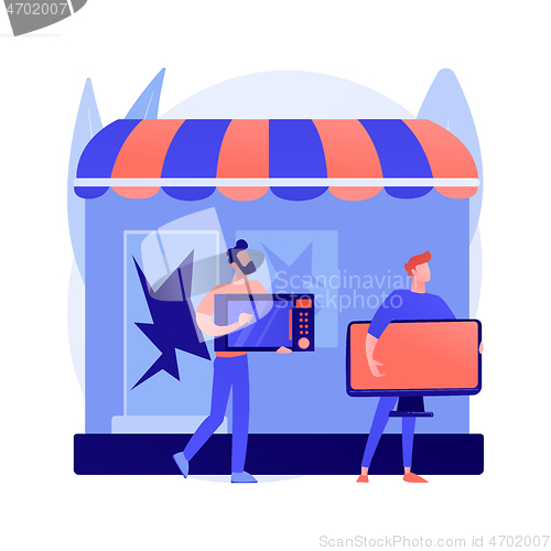 Image of Looting abstract concept vector illustration.