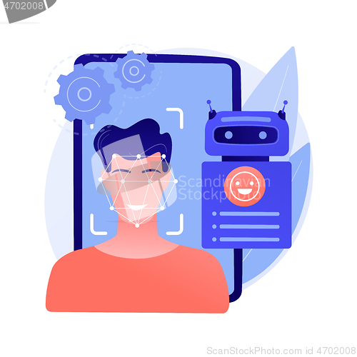 Image of Affective computing abstract concept vector illustration.