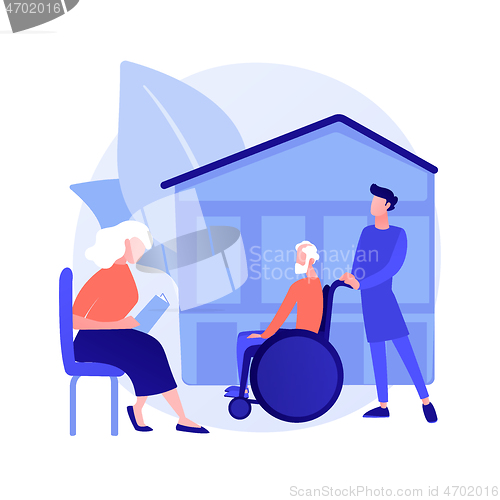 Image of Nursing home abstract concept vector illustration.