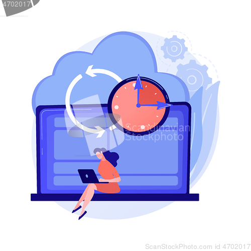 Image of Automatic backup abstract concept vector illustration.