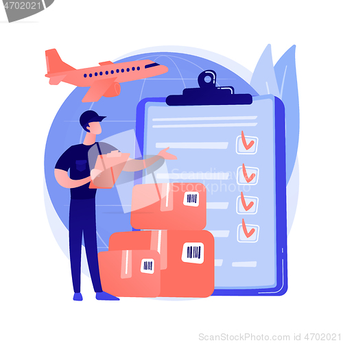 Image of Customs clearance abstract concept vector illustration.