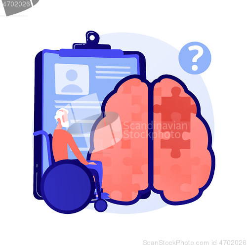 Image of Alzheimer disease abstract concept vector illustration.