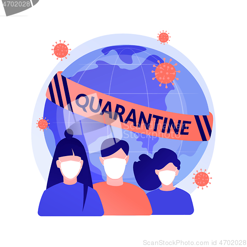 Image of Quarantine abstract concept vector illustration.