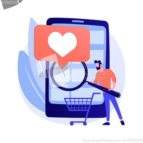 Image of Smart retail abstract concept vector illustration.