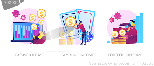 Image of Income types vector concept metaphors.