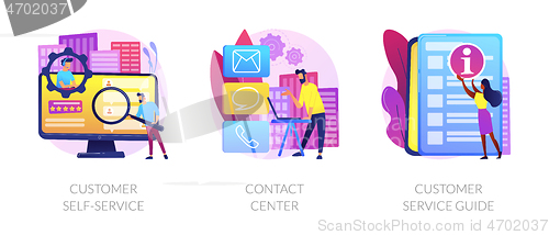 Image of Customer service and relations vector concept metaphors