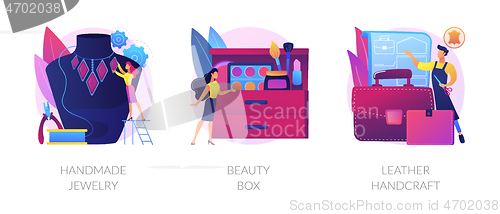 Image of Handmade startup abstract concept vector illustrations.