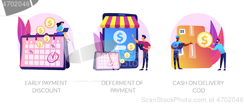 Image of Payment programs vector concept metaphors.