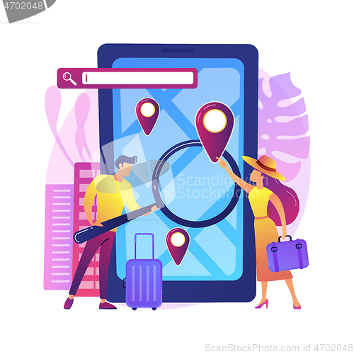 Image of Tour navigator abstract concept vector illustration.