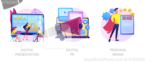 Image of Digital communication vector concept metaphors.