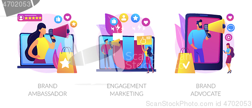 Image of Internet marketing abstract concept vector illustrations.