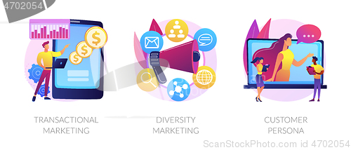 Image of Marketing strategies abstract concept vector illustrations.