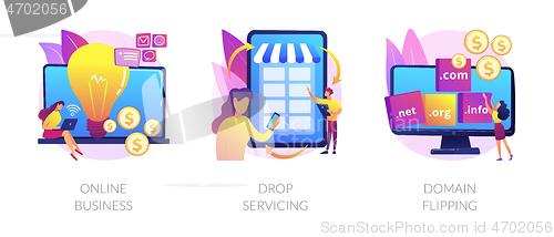 Image of Online business abstract concept vector illustrations.