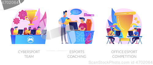 Image of E-games tournament abstract concept vector illustrations.