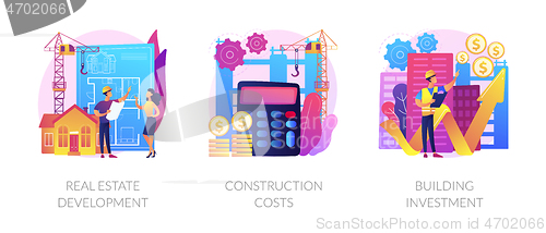 Image of Construction project management abstract concept vector illustrations.