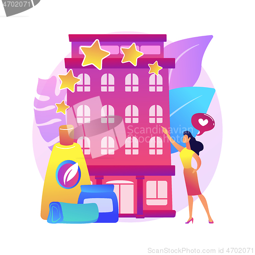 Image of Wellness and spa hotel abstract concept vector illustration.