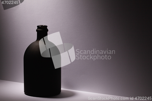 Image of Luxury Black Glass of Rum on the white background