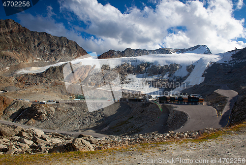 Image of The Tiefenbach glacier located near Solden in the Otztal Alps of