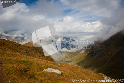 Image of Dramatic landscape in high mountains in Obergurgl, Austria. 