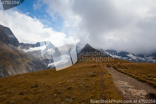 Image of Dramatic landscape in high mountains in Obergurgl, Austria. 