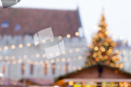 Image of christmas market at tallinn old town hall square