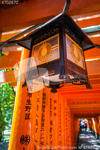 Image of Lantern in Fushimi Inari Taisha shrine, Kyoto, Japan