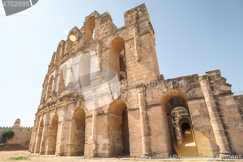 Image of Roman amphitheater in El Djem Tunisia