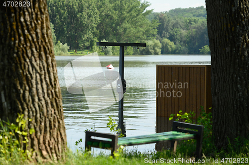 Image of Flood caused by Dniester river spill after heavy rains set in Vadul lui Voda beach area