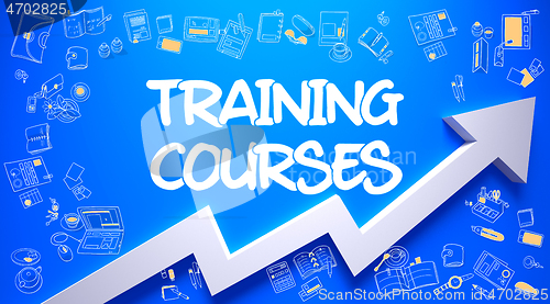 Image of Training Courses Drawn on Azure Wall.