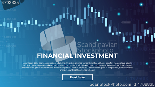 Image of Financial Investment Background with Charts.