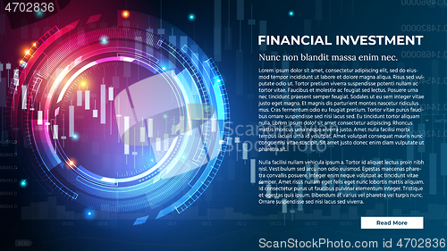 Image of Vector Banner for Financial Investment or Trading.