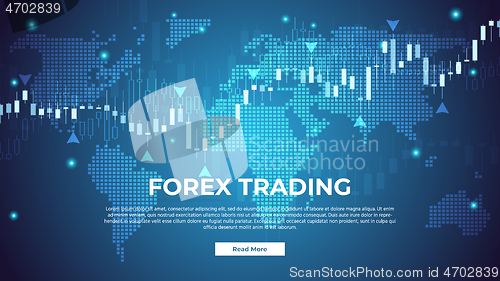 Image of Forex Trading Webpage Banner Concept.