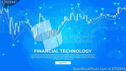 Image of Financial Technology - Fintech Concept. Vector