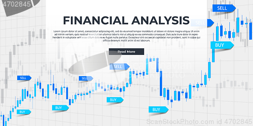 Image of Financial Analysis Webpage Banner Concept.