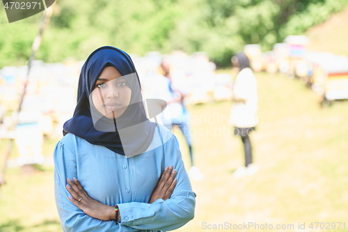 Image of african muslim business woman portrait