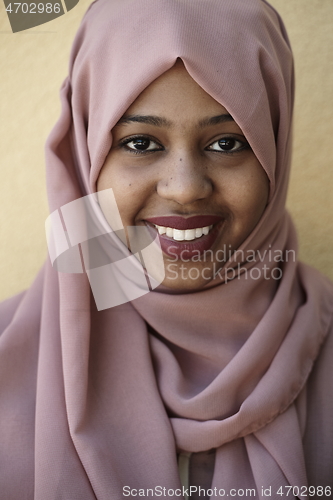 Image of african muslim business woman portrait