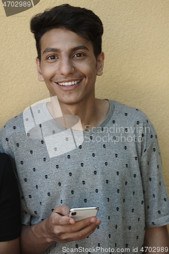 Image of middle eastern trendy student portrait